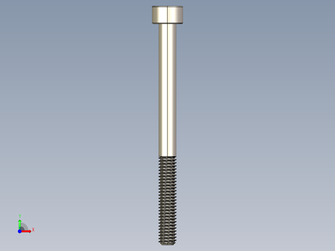 Screw_DIN_912_M4x50_A2.STEP公制内六角螺钉前视图