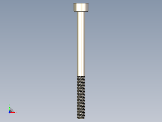 Screw_DIN_912_M4x50_A2.STEP公制内六角螺钉前视缩略图