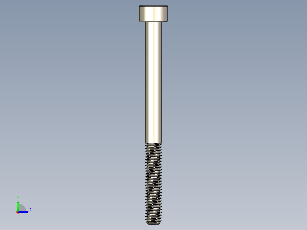 Screw_DIN_912_M4x50_A2.STEP公制内六角螺钉左视图