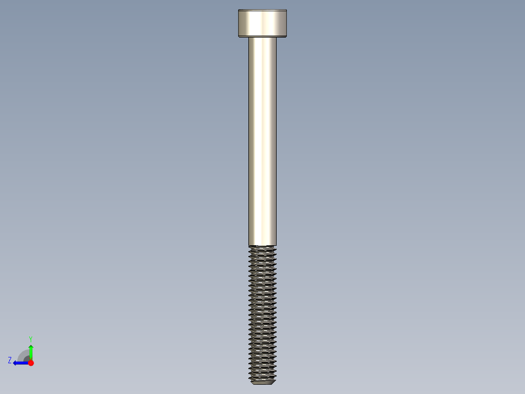 Screw_DIN_912_M4x50_A2.STEP公制内六角螺钉右视图