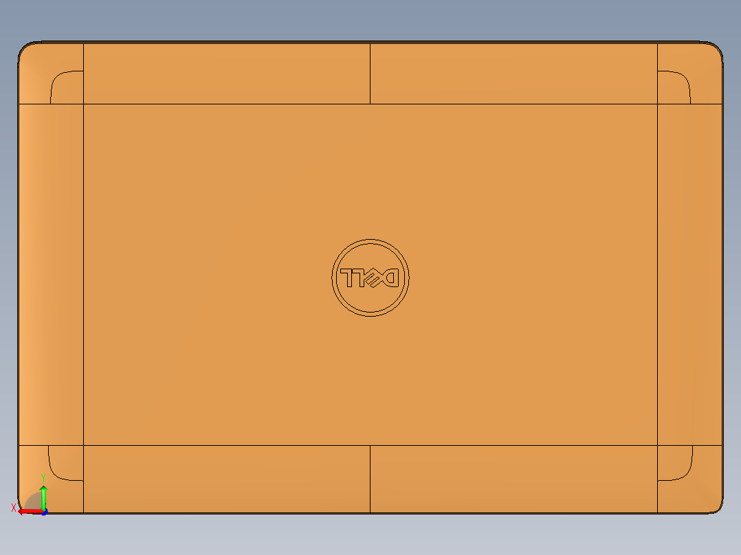 轻薄笔记本外壳铣墙高UG编程程序模型 (1)后视图