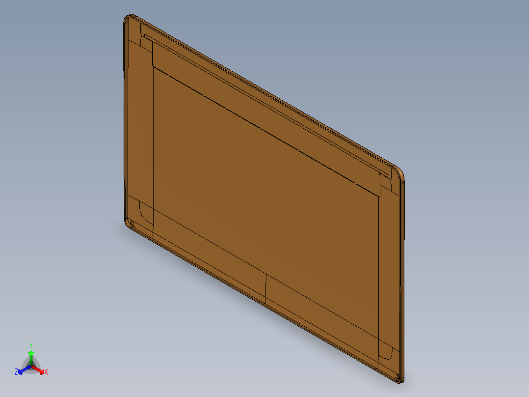 轻薄笔记本外壳铣墙高UG编程程序模型 (1)正等轴测图