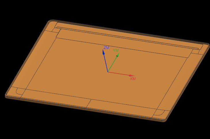 轻薄笔记本外壳铣墙高UG编程程序模型 (1)