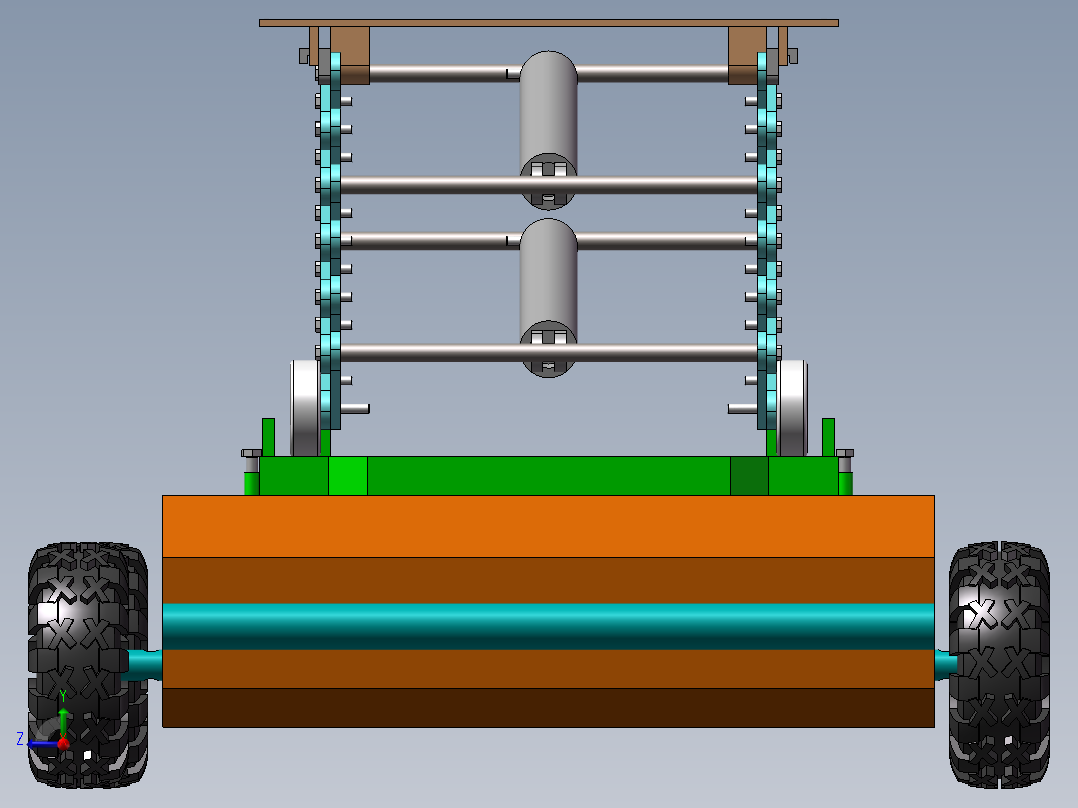 车载升降台平台右视图