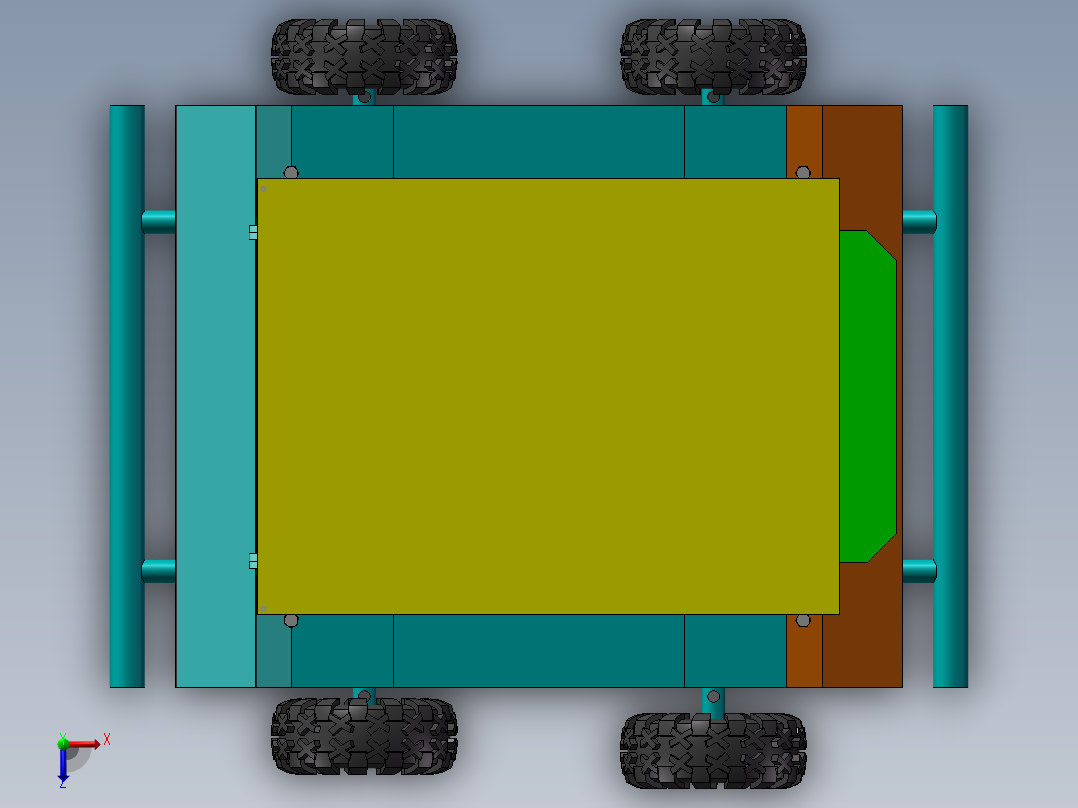 车载升降台平台俯视图