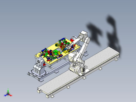 梁体部件的机械手焊接岗位