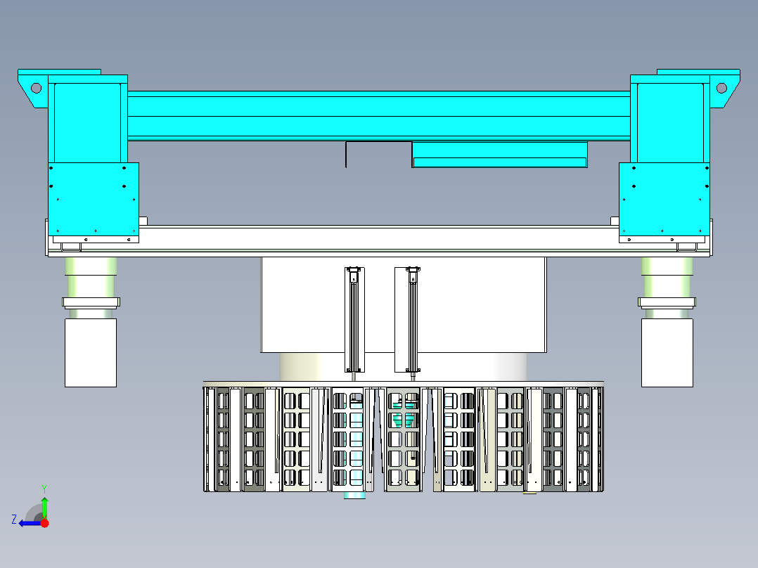 大型重载地轨输送平台右视图