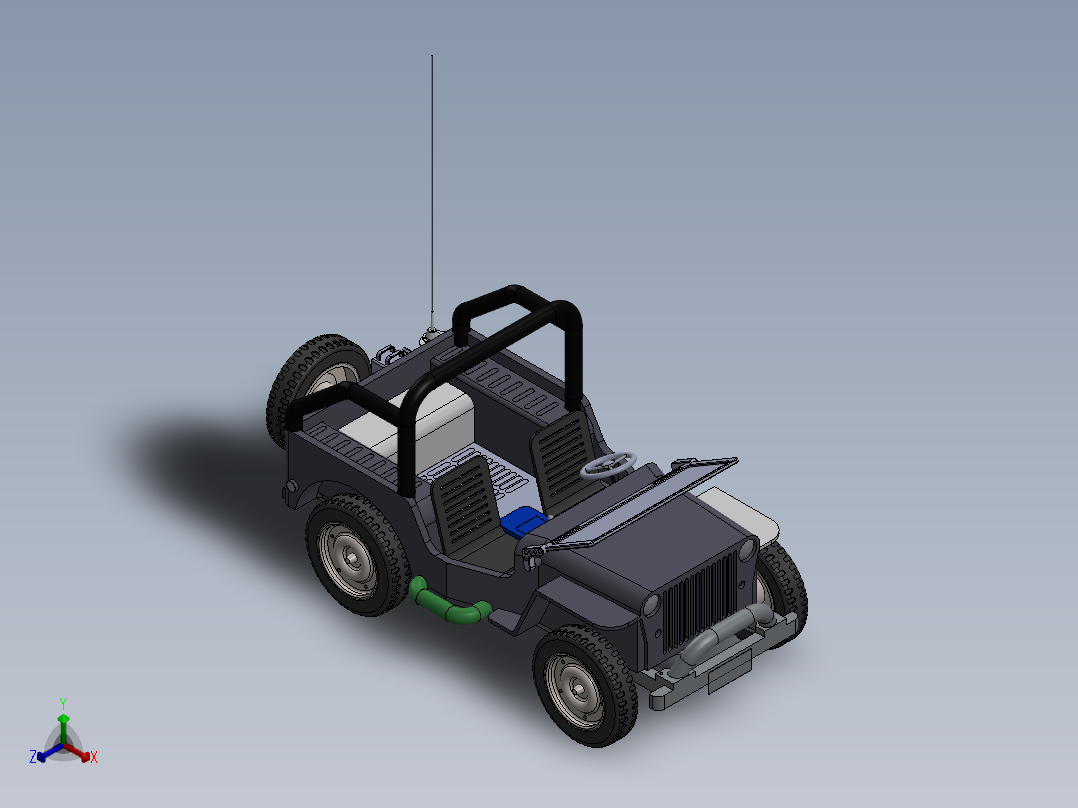 A3003918-吉普车正等轴测图