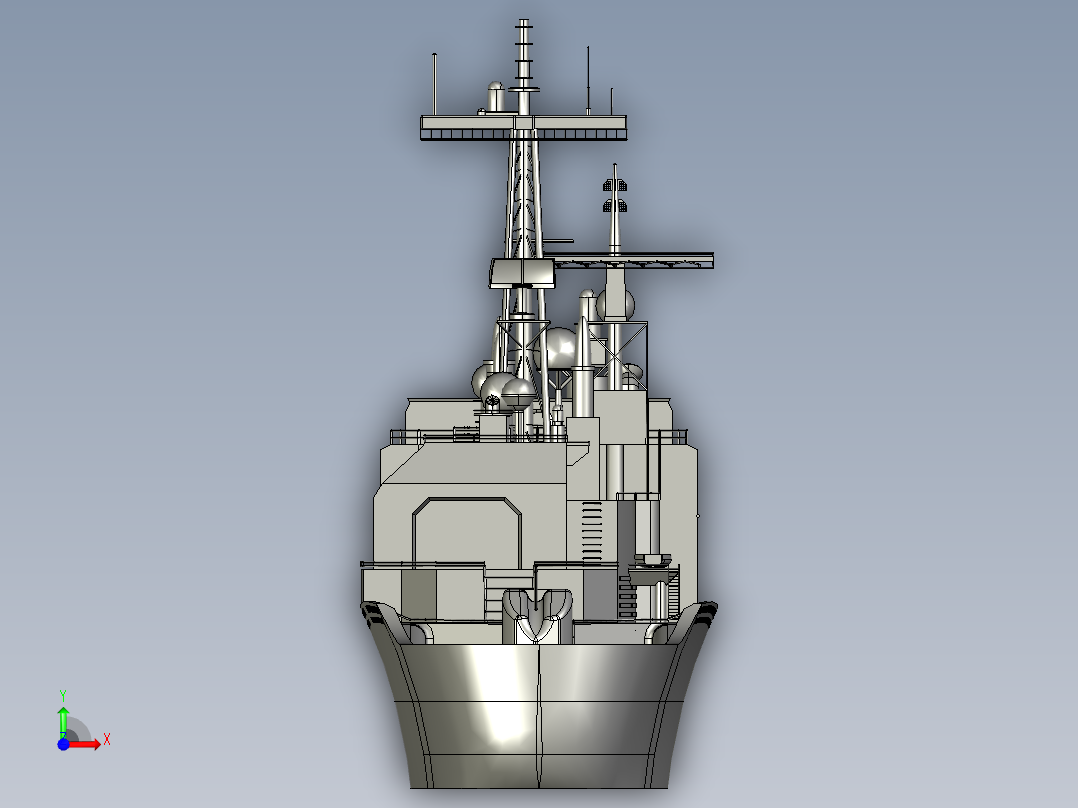 暴雨级巡洋舰前视图