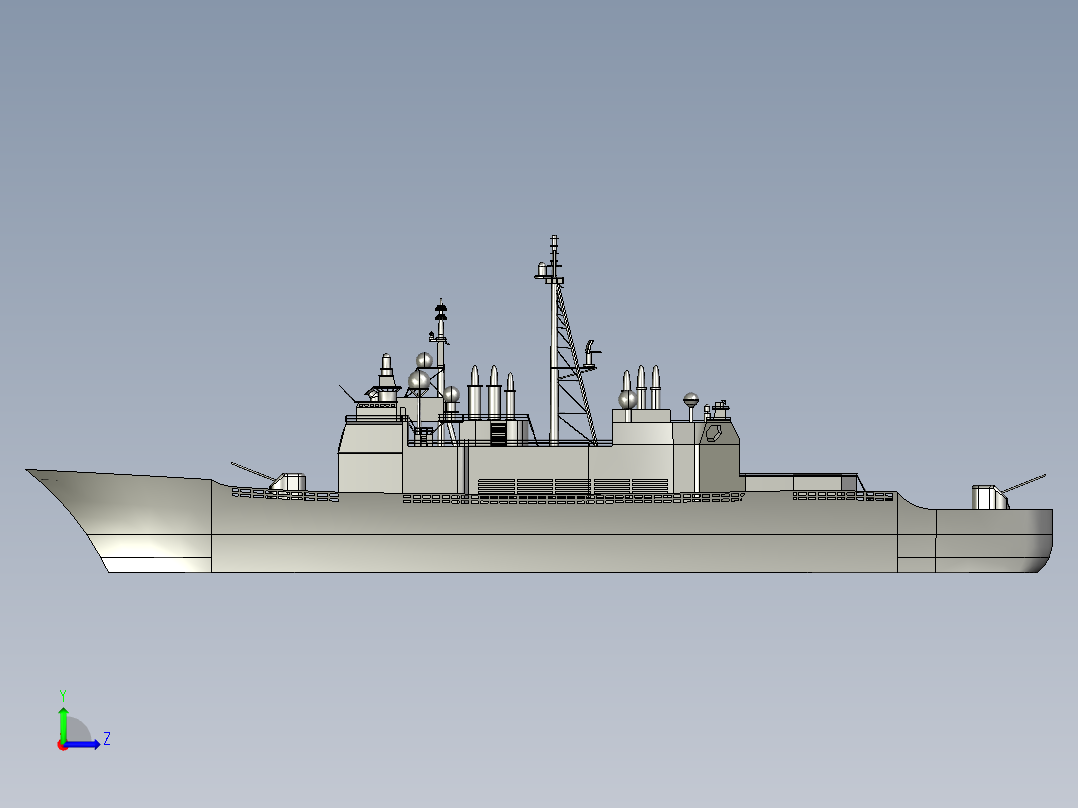 暴雨级巡洋舰左视图