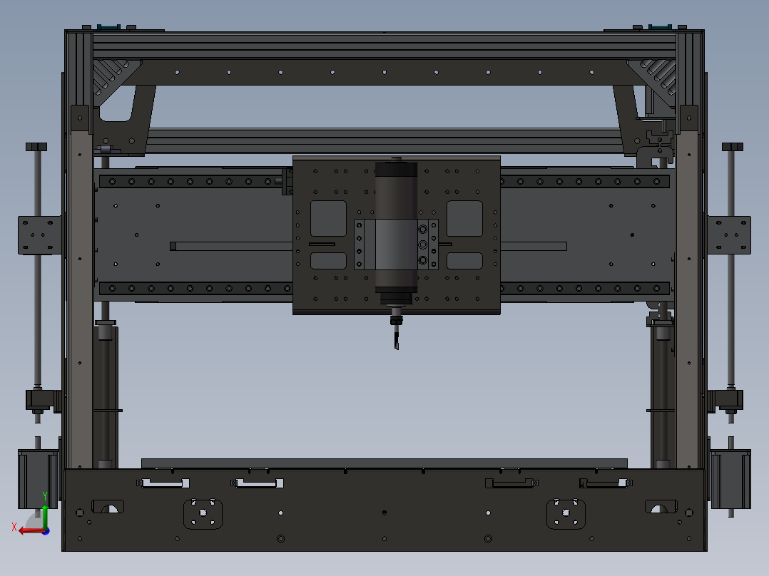 数控雕刻刨机后视图