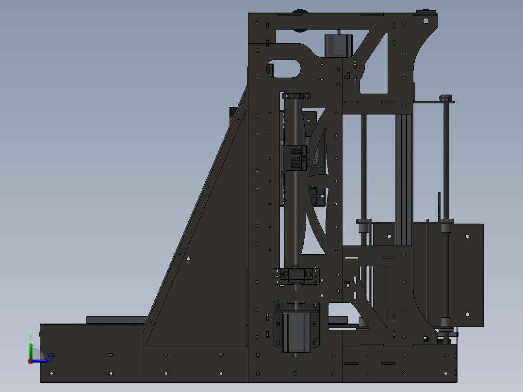 数控雕刻刨机左视图