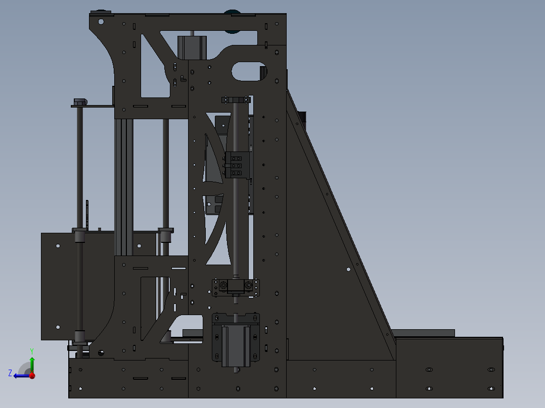 数控雕刻刨机右视图