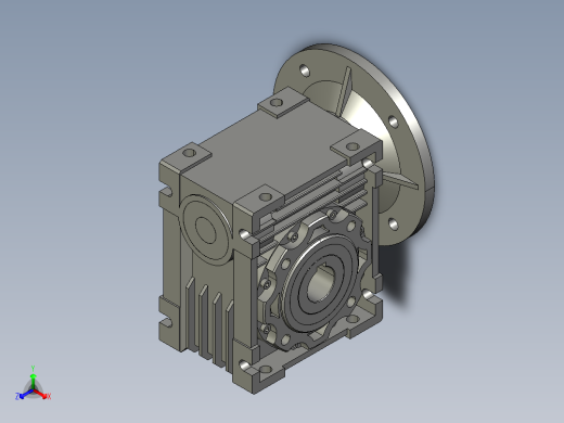 蜗轮蜗杆减速机NMRV050-25H8-63B5.step