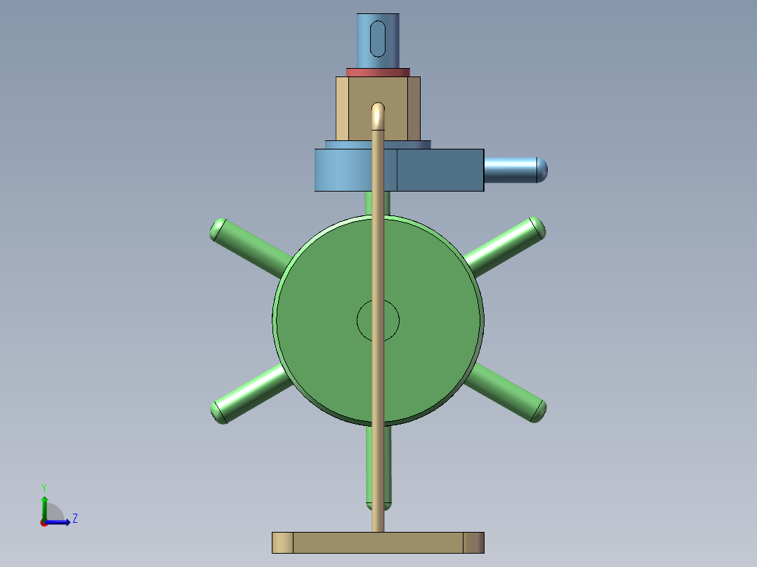 间歇传动装置左视图