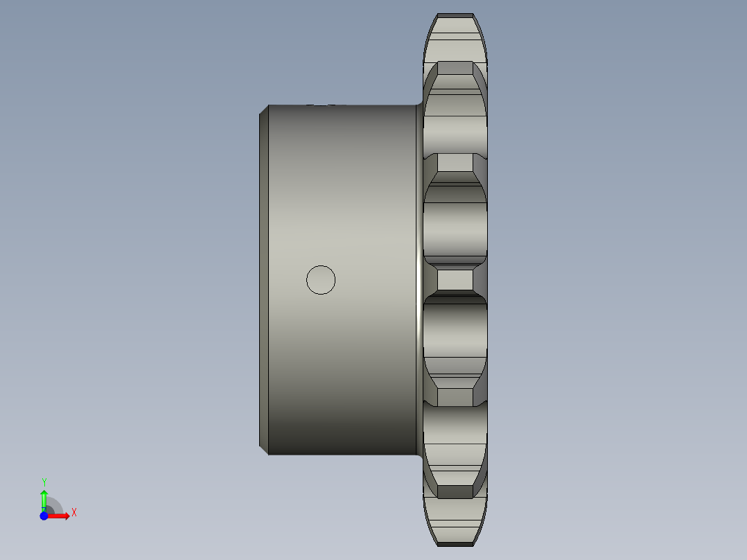 08a主动链轮14z20孔前视图