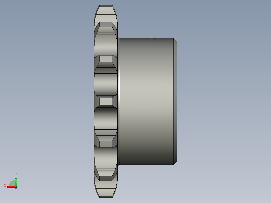 08a主动链轮14z20孔后视图