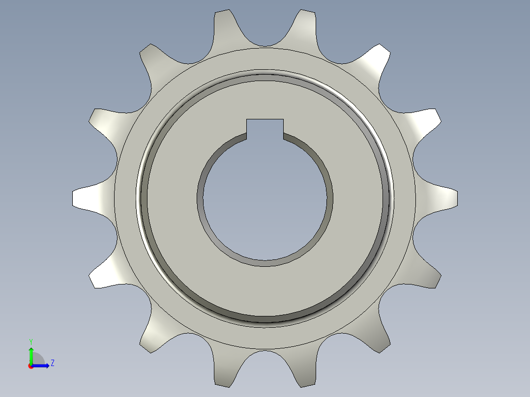 08a主动链轮14z20孔左视图