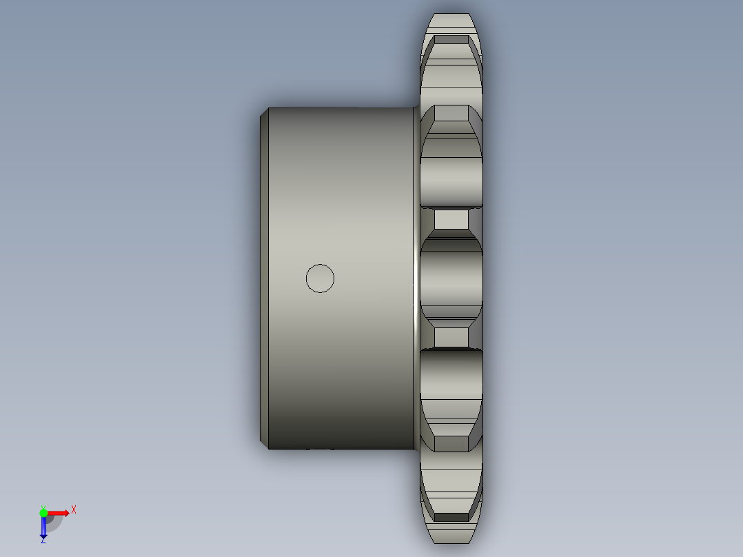 08a主动链轮14z20孔俯视图