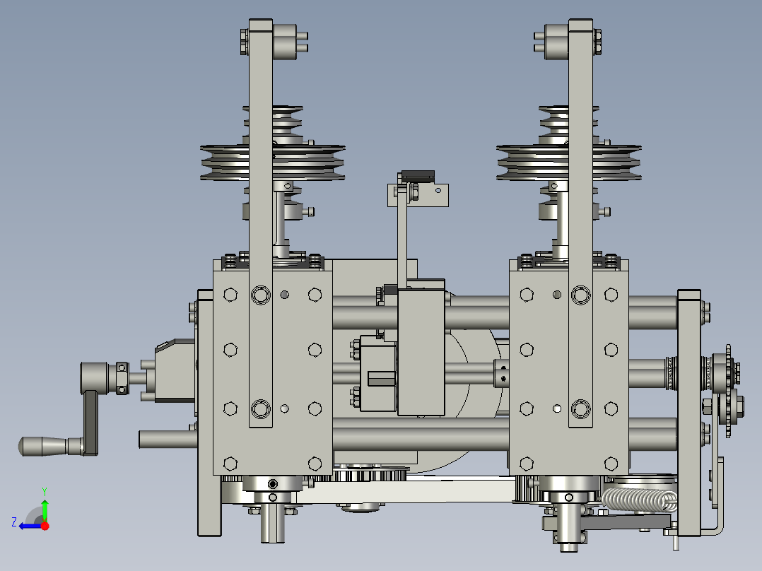 LP-200B-02-00下部调节夹瓶部件右视图