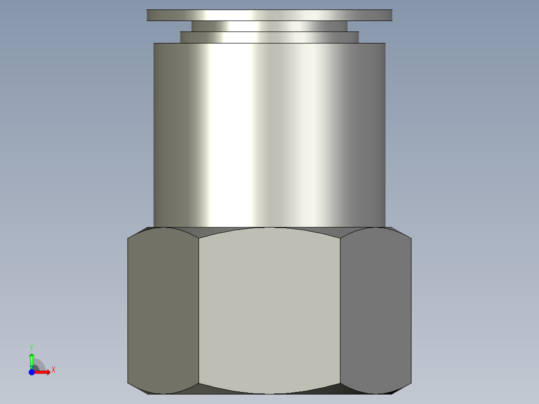 气动接头内丝G1_2-12前视图