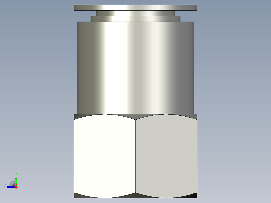 气动接头内丝G1_2-12右视图