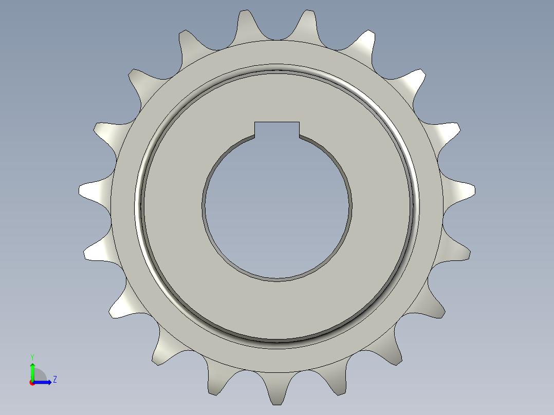LC145MN-03-10取料台减速机链轮-12A19T左视图