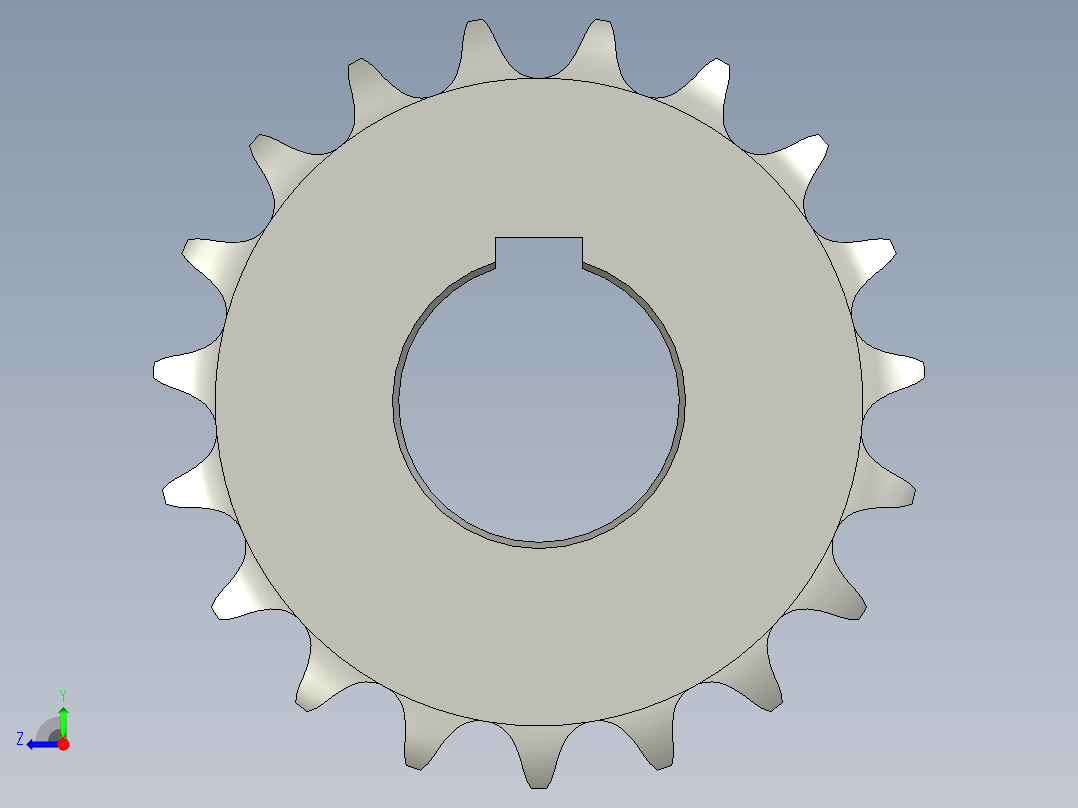 LC145MN-03-10取料台减速机链轮-12A19T右视图