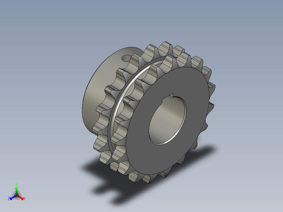 LC145MN-03-10取料台减速机链轮-12A19T正等轴测图