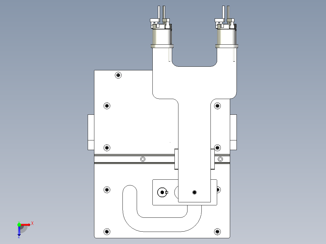 垂直平移搬运机构俯视图