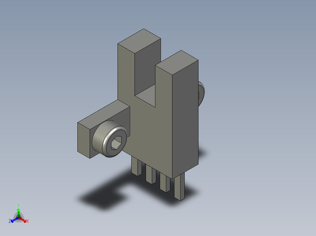 BC-SX672光电传感器_3正等轴测图