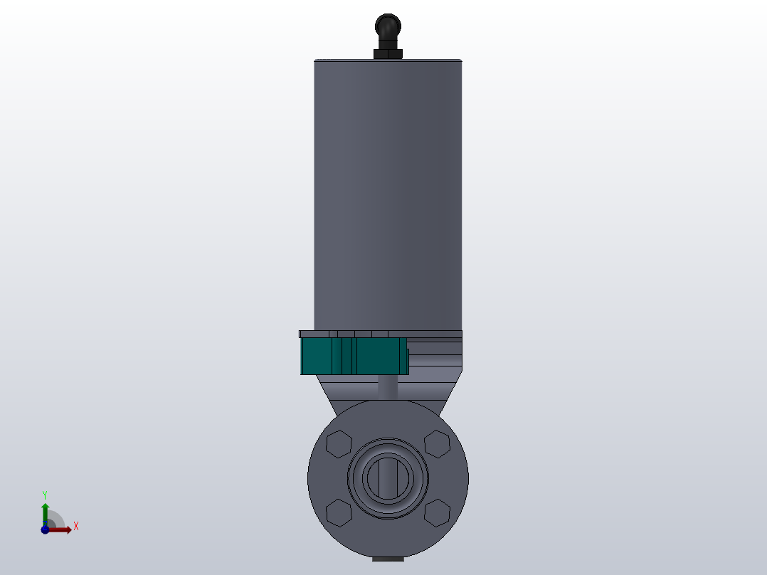DDQX-07卡箍式气动蝶阀[DDQX-07-DN20]前视图