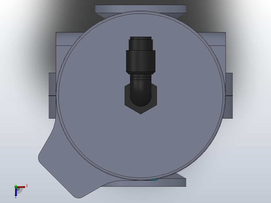 DDQX-07卡箍式气动蝶阀[DDQX-07-DN20]俯视图