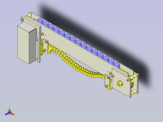 一款塑料链条输送机3D图纸
