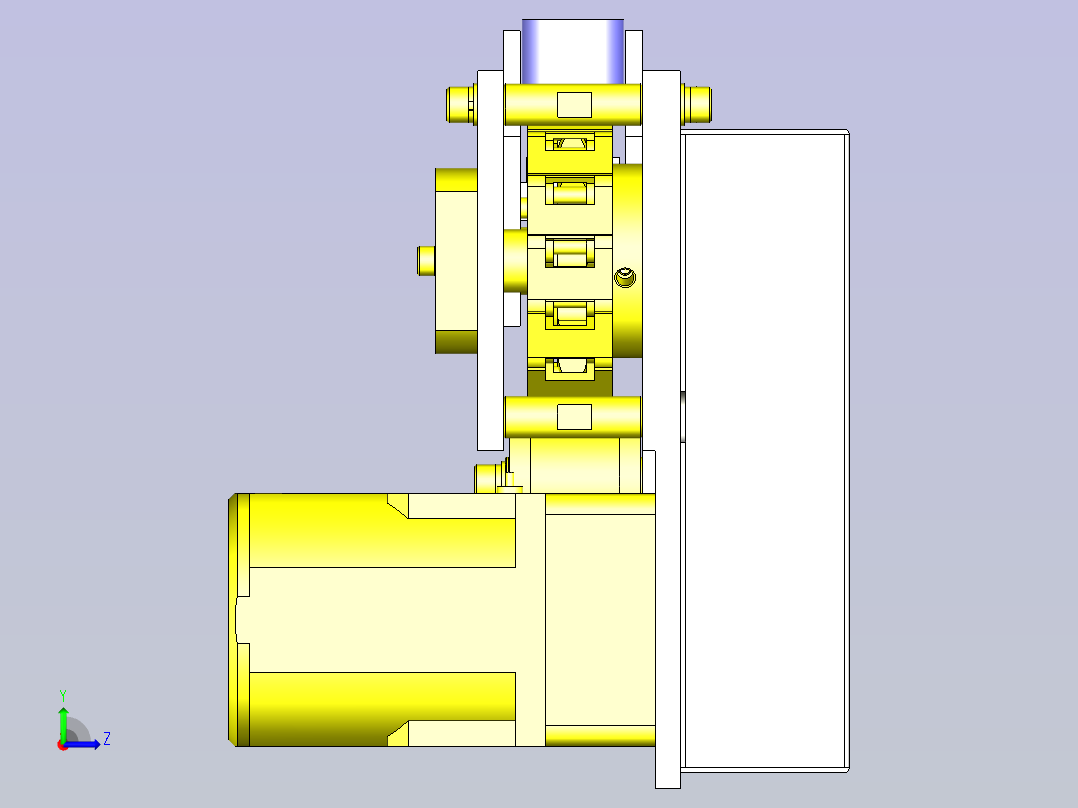 一款塑料链条输送机3D图纸左视图