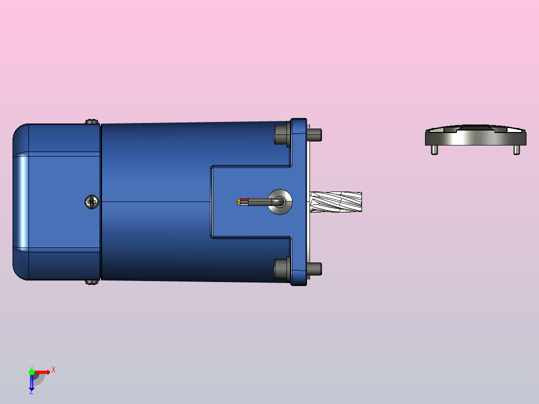 YB电磁制动电机200YB03俯视图