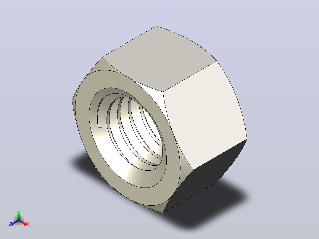 DIN_EN_ISO_4032_Hexagon_Nut_5.ipt六角螺母正等轴测图