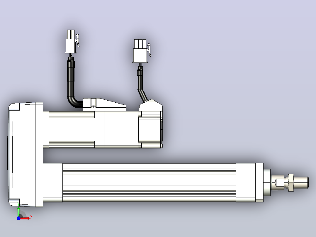 轻载电动缸TPA-ESR25-1002C-L100-MR-FA-W-P10-C3前视图