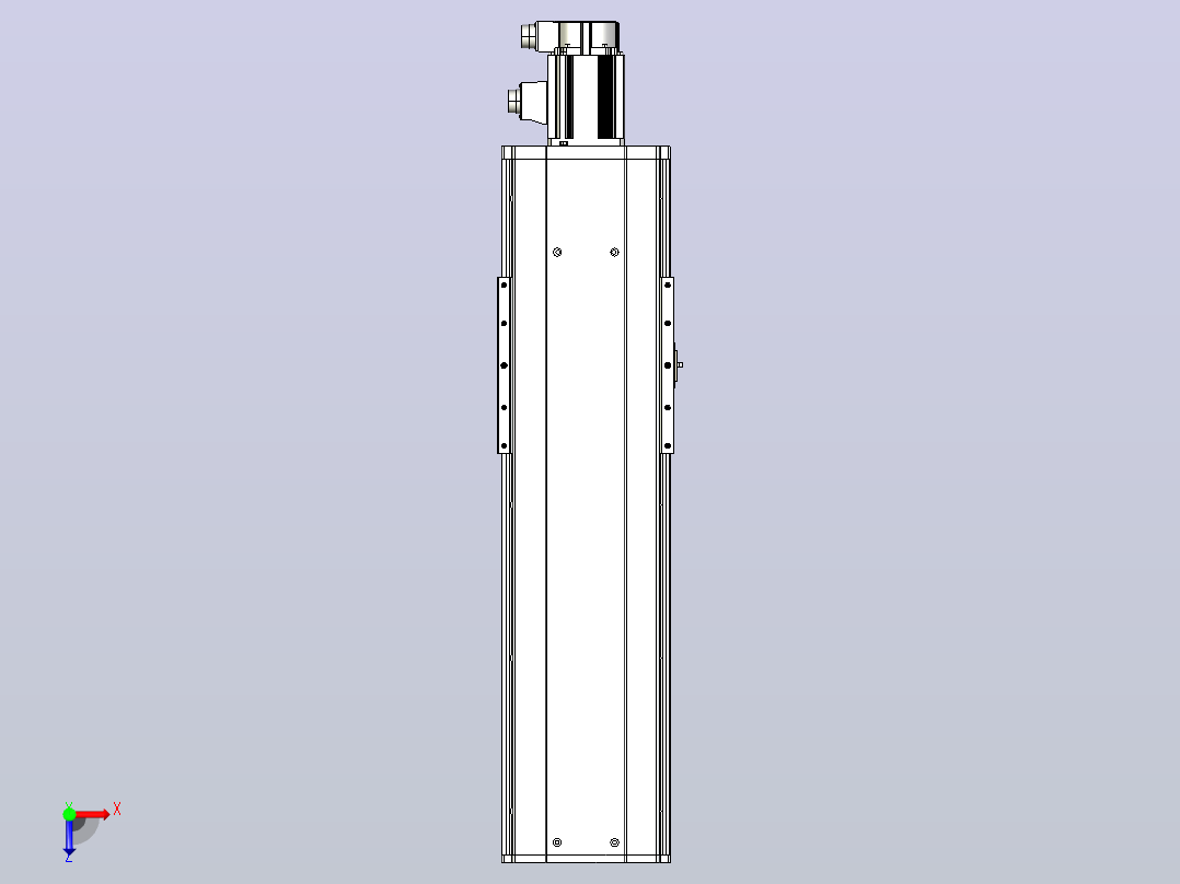 日规模组半封闭丝杆TPA-HNR-220D-3210C-L450-M-C-P1K-N3俯视图