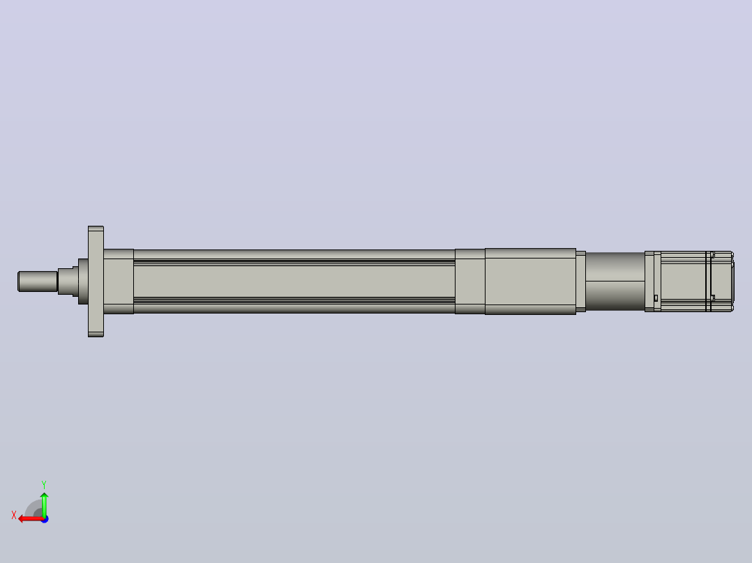 RKD50-200-D-FA-40-60减速机-B3直连电动缸后视图