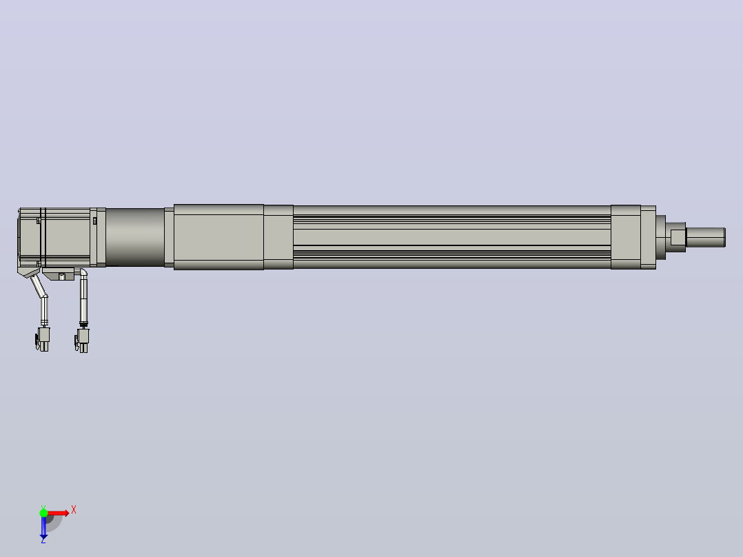RKD50-200-D-FA-40-60减速机-B3直连电动缸俯视图