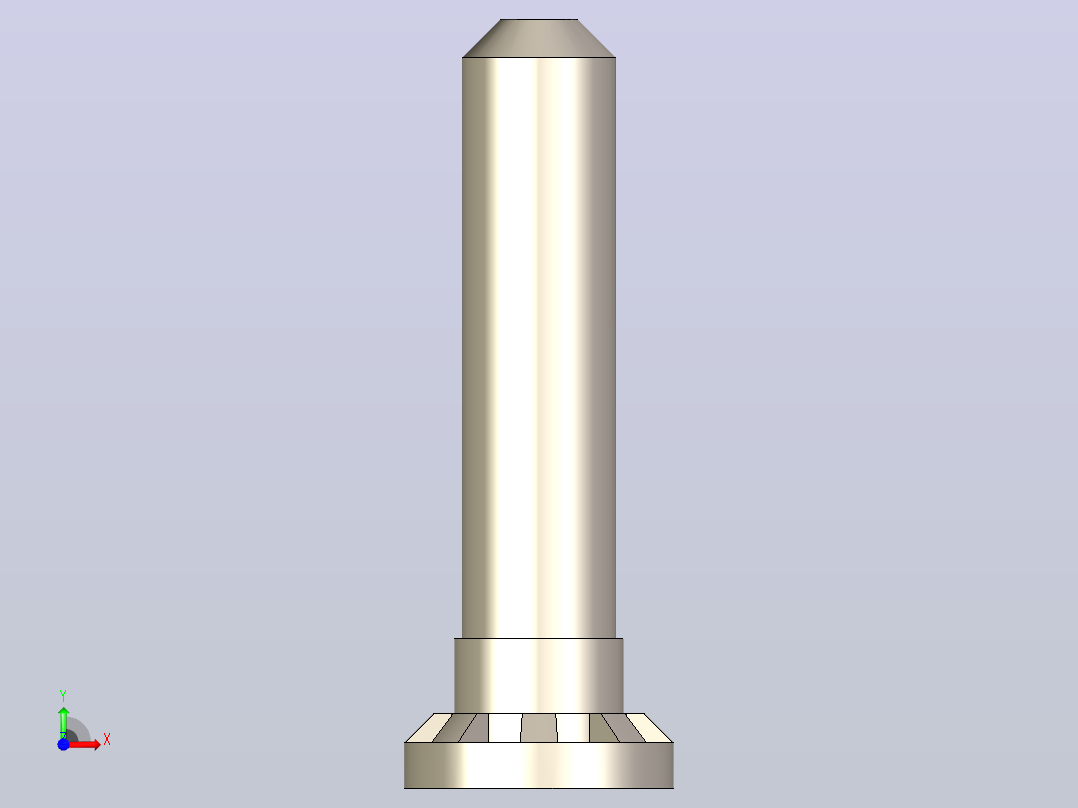 自锁螺柱具有所有配置的Solidworks零件前视图