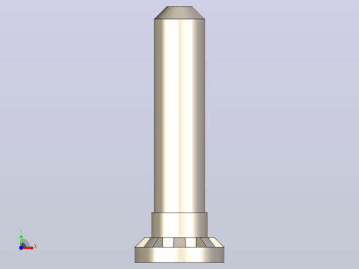 自锁螺柱具有所有配置的Solidworks零件前视缩略图