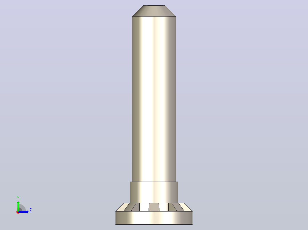 自锁螺柱具有所有配置的Solidworks零件左视图