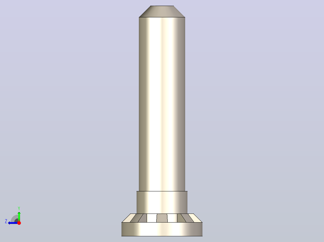 自锁螺柱具有所有配置的Solidworks零件右视图