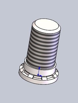 自锁螺柱具有所有配置的Solidworks零件