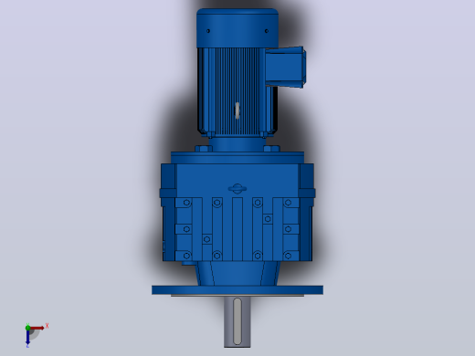 RF107法兰轴伸式安装斜齿轮减速机RF107-Y2.2-4P-100-M1-0°-Φ450俯视缩略图