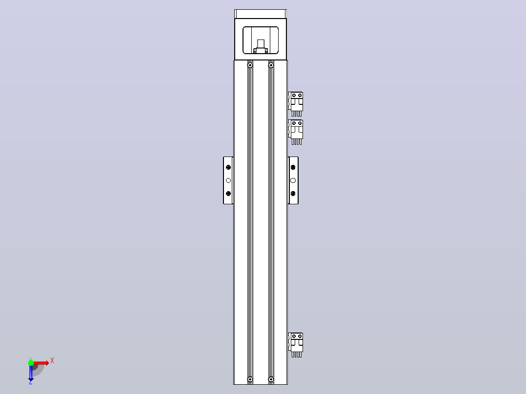 线性模块铝制底座TPA-KNR-60E-1205C-L250A1-M-H40-N3俯视图