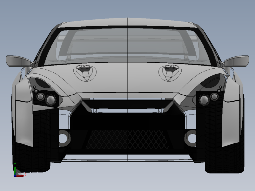 44-尼桑 GTR SolidWorks前视缩略图