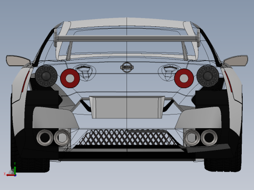 44-尼桑 GTR SolidWorks后视缩略图